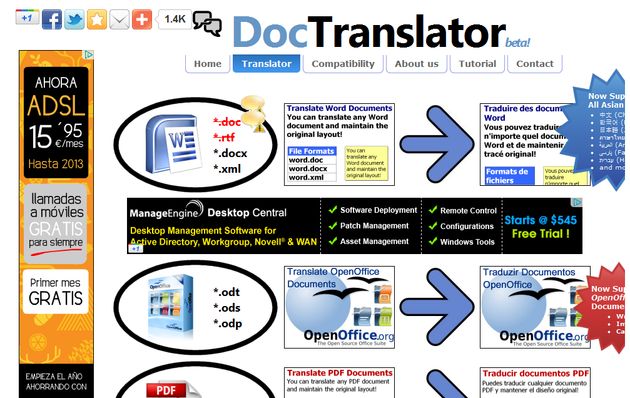 DocTranslator: Herramienta Online Gratuita Para Traducir Documentos Y ...