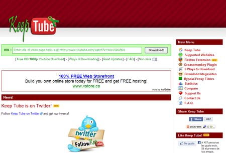 Keep Tube - Descarga videos de los sitios mas populares, incluso en HD