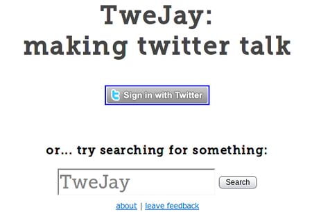 TweJay, App online que te lee los mensajes de Twitter