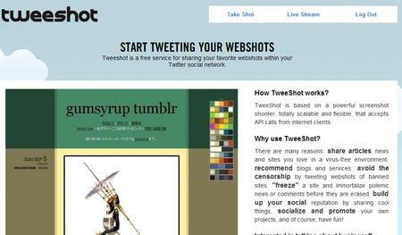 TweeShot, Realiza screenshots y compartelos en Twitter