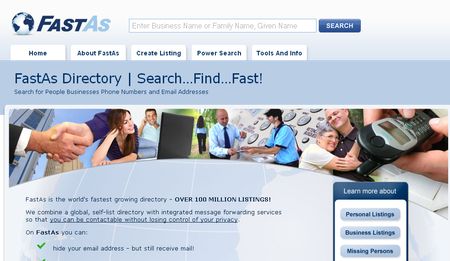 FastAs, Encuentra emails y telefonos de personas y empresas