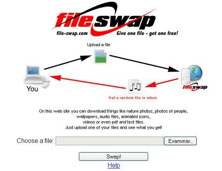 File-Swap, Compartiendo archivos online de forma aleatoria