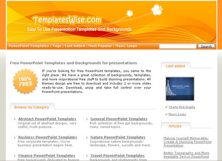 TemplatesWise, Gran coleccion de plantillas gratuitas para PowerPoint