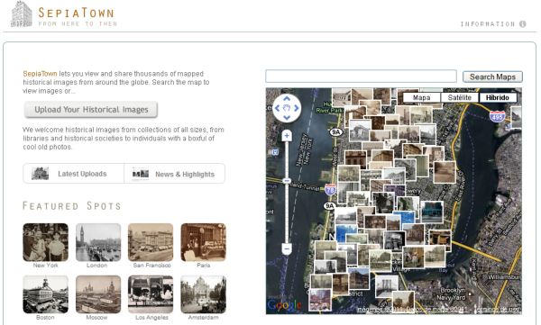 SepiaTown, fotos antiguas geolocalizadas de ciudades del mundo