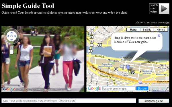 SimpleGuideTool: explica donde queda un lugar con mapas, videoconferencia y chat