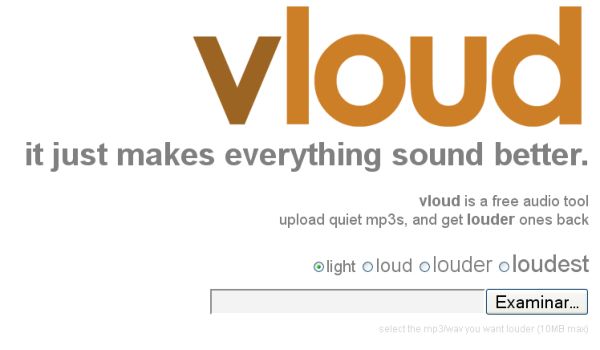 Vloud, sube el volumen de tus archivos mp3