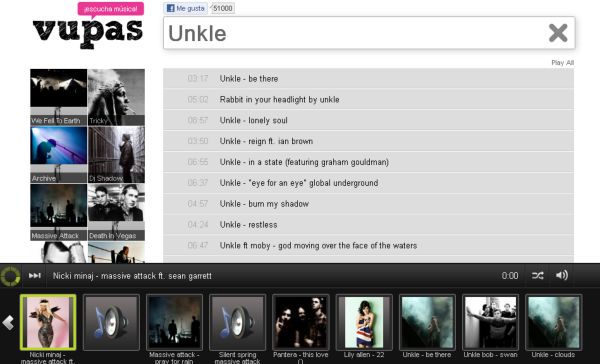 Vupas, escucha online música a la carta