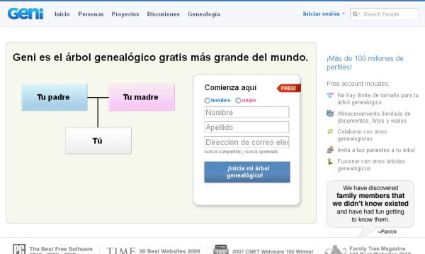 Geni, crea tu árbol genealógico en la nube