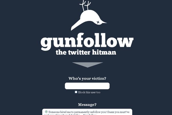 Gunfollow, una manera original de dejar de seguir a alguien en Twitter