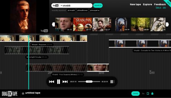 Dragontape, listas de reproducción con vídeos musicales de YouTube