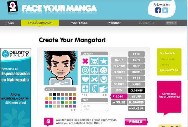 FaceYourManga, crea un avatar de estilo manga