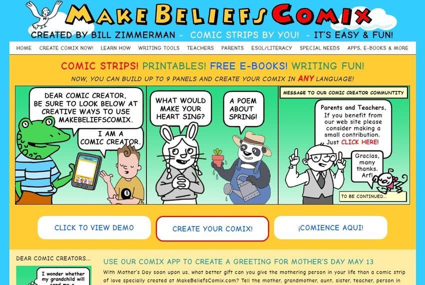 Make Beliefs Comix - crear cómics online