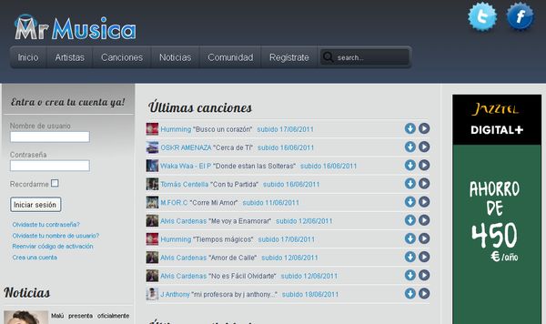 MrMusica, escucha online o descarga canciones de manera legal