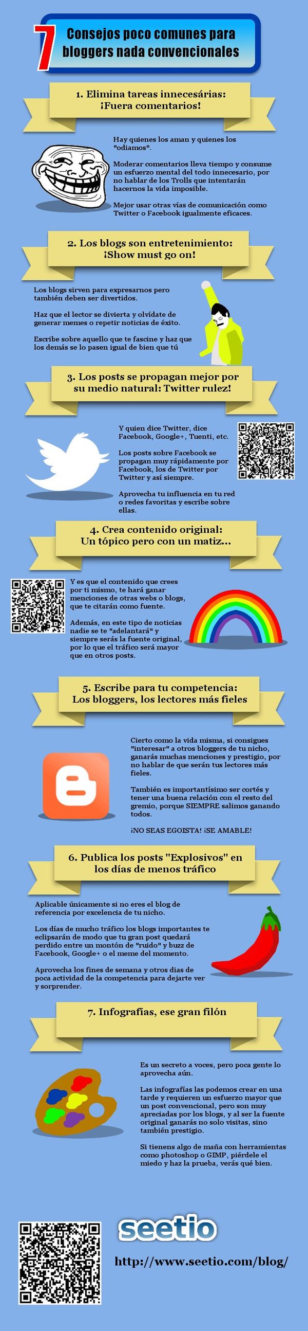 Siete grandes consejos para los bloggers (Infografía)