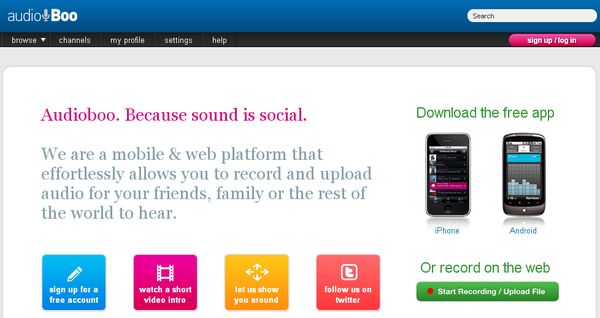 Audioboo, comparte archivos de audio vía web o móvil