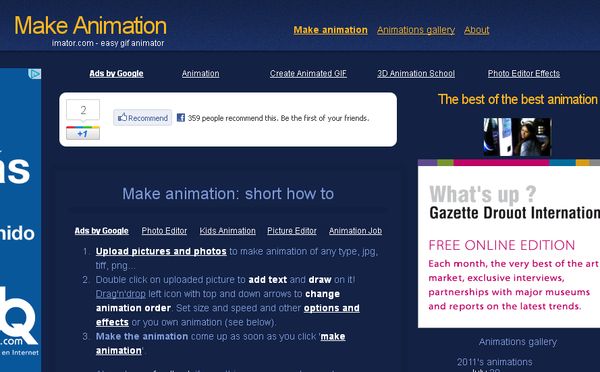 Make Animation, utilidad web gratuita para crear animaciones gif