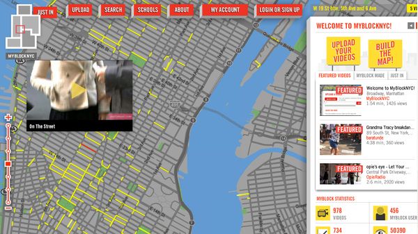 MyBlockNYC, Mashup de Google Maps con vídeos de la vida neoyorkina