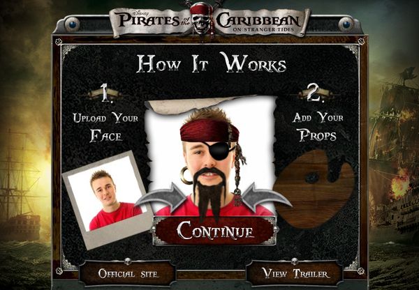 Pirate Yourself, retoca tu foto al estilo Piratas del Caribe
