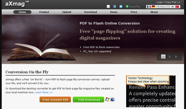 aXmag, convierte un PDF en un magazine digital en flash