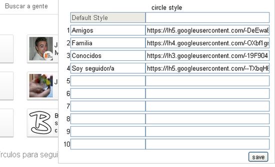 Change Circle Images for Google Plus, dale un nuevo look a tus círculos de Google+ (Chrome)