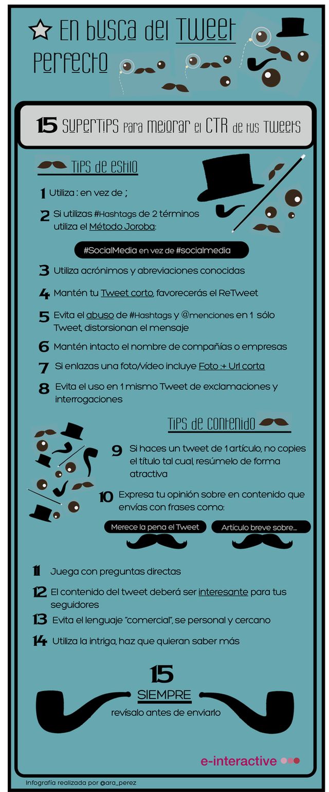 15 tips para publicar el tweet perfecto (infografía)