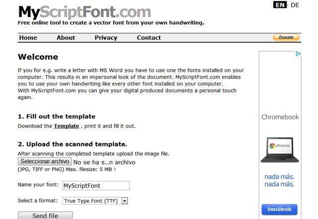 MyScriptFont, crea fuentes de texto utilizando tu puño y letra