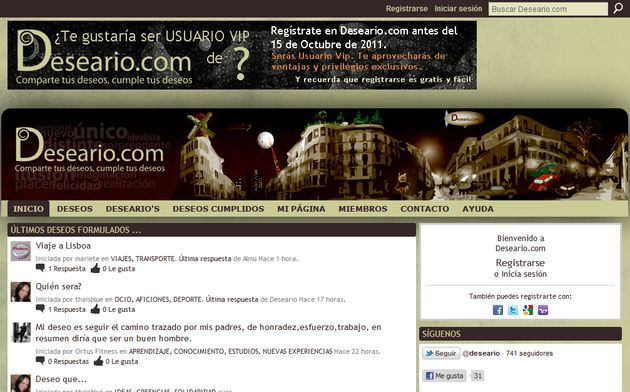 Deseario, la red social para expresar y compartir tus deseos