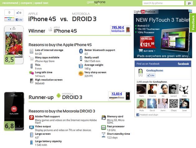 Geekaphone, plataforma para descubrir y realizar comparativas entre smartphones