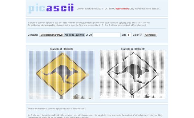 Picascii, haz más originales tus imágenes convirtiéndolas a Ascii