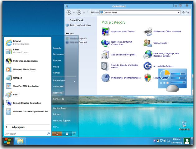 8 Skin Pack, transforma completamente la apariencia de tu antiguo Xp en la moderna interfaz de Windows 8