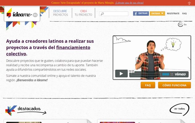 Idea.me, plataforma de crowdfunding para proyectos de Latinoamérica