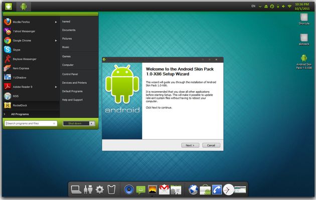 Android Skin Pack, un tema para transformar la apariencia de tu Windows 7 en Android