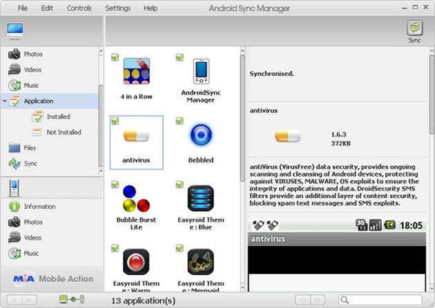 Android Sync Manager WiFi, sincroniza completamente tu dispositivo Android con el PC