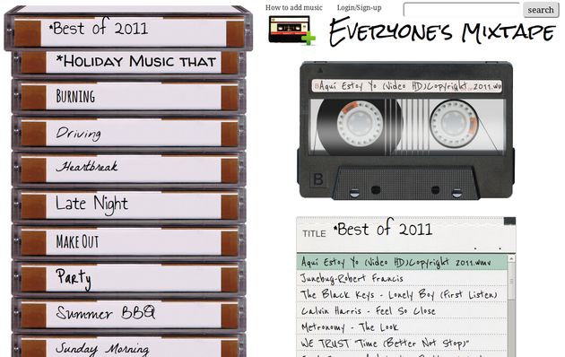 Everyone’s Mixtape: estilo retro para crear y compartir playlists musicales