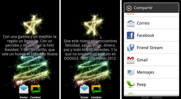 Dos aplicaciones Android gratuitas para enviar divertidas frases de Navidad