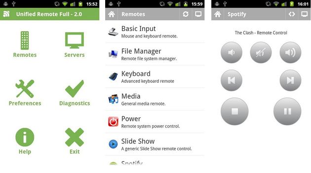 Unified Remote, convierte tu Android en el mando a distancia de tu PC