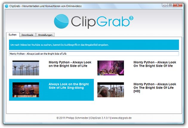 ClipGrab, aplicación gratuita multiplataforma para descargar vídeos de múltiples sitios