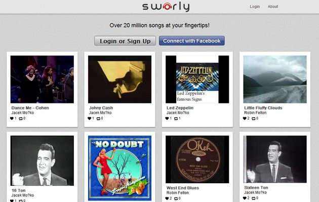 Sworly, un clon de Pinterest para escuchar y compartir vídeos musicales de YouTube