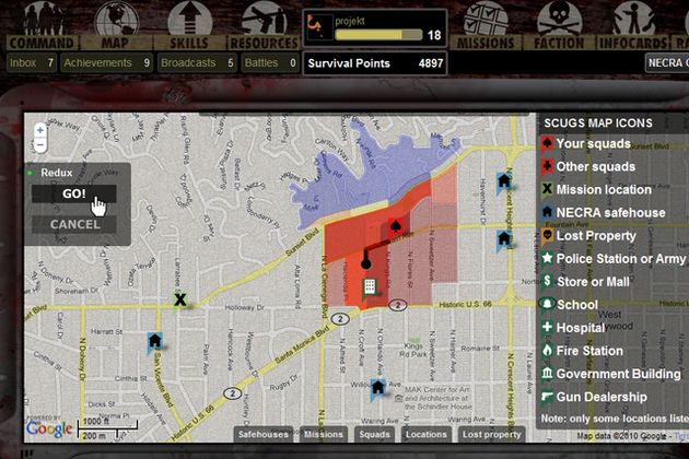 World of the Living Dead: un juego de estrategia, con muchos zombies, basado en Google Maps