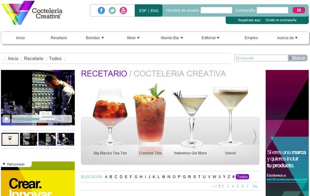 Coctelería Creativa: una red social de cócteles, bebidas y mucho más