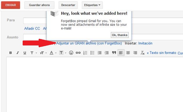 ForgetBox, una solución que se integra con Gmail para adjuntar archivos sin límite de tamaño