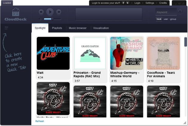 CloudDeck, cliente de Escritorio multiplataforma para SoundCloud