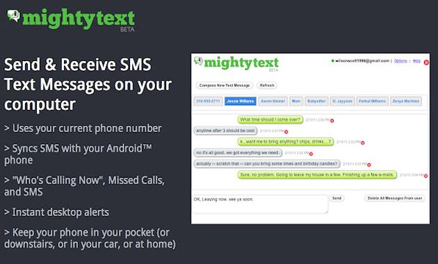 mightytext extension
