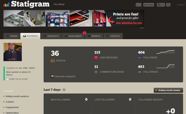 Statigram, el mejor cliente web para Instagram por goleada