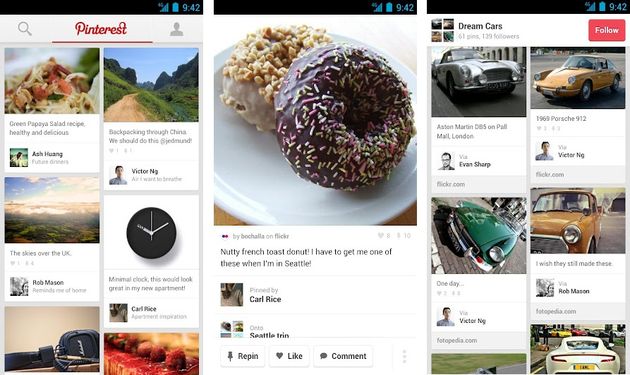 La app oficial de Pinterest para Android ya está aquí