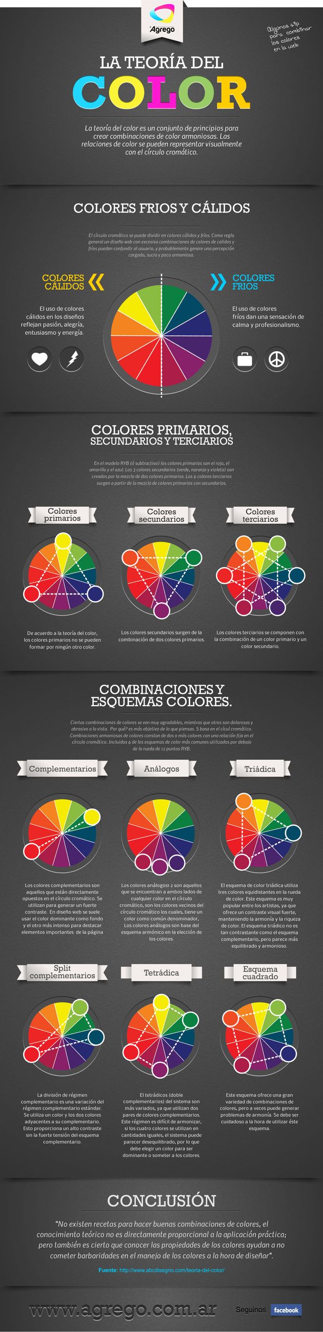 La Teoría del Color, una infografía que nos enseña a crear combinaciones de color armoniosas