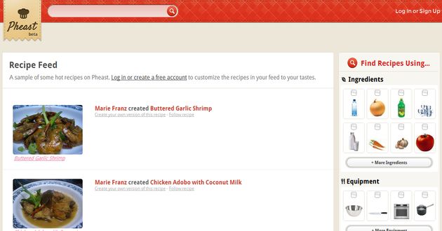 Pheast, un recetario social para los amigos de la cocina