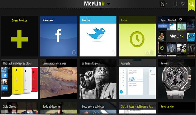 Merlink, crea una bonita revista online con tus redes sociales y contenidos favoritos