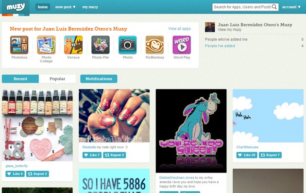 Muzy, una red social al estilo Pinterest que te permite crear tus propias imágenes