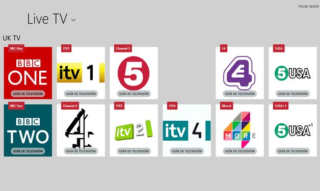 Live TV, una gran colección de televisiones online para Windows 8